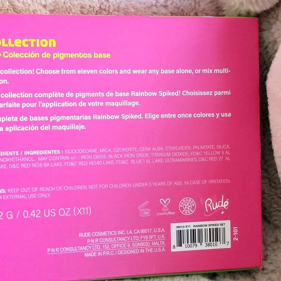 Rude Cosmetics Rainbow Spiked Base Pigment Collection 11 Shades NIB Makeup - Picture 7 of 9